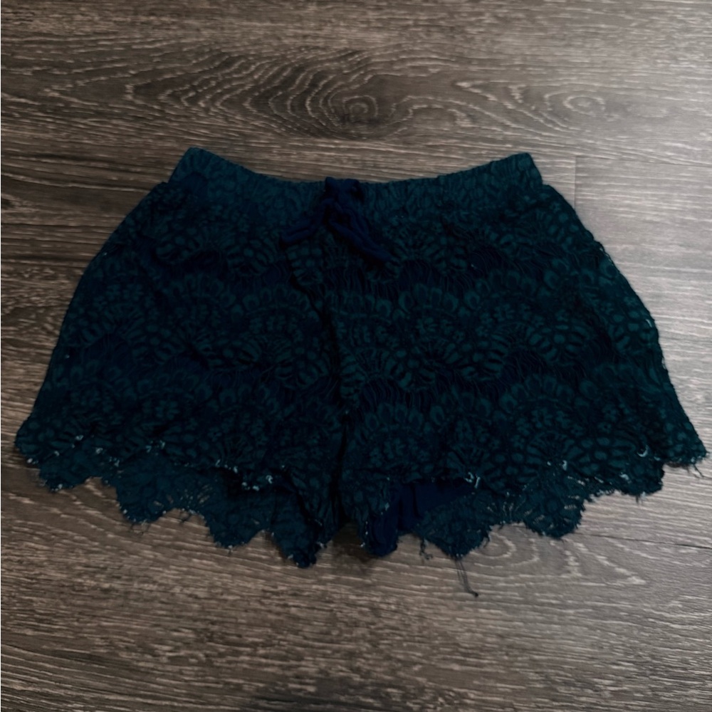Francesca’s Navy Lace Shorts